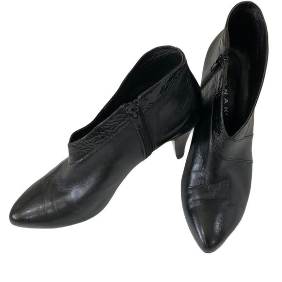 Jonak Paris Black Leather Heels Booties - Picture 1 of 9
